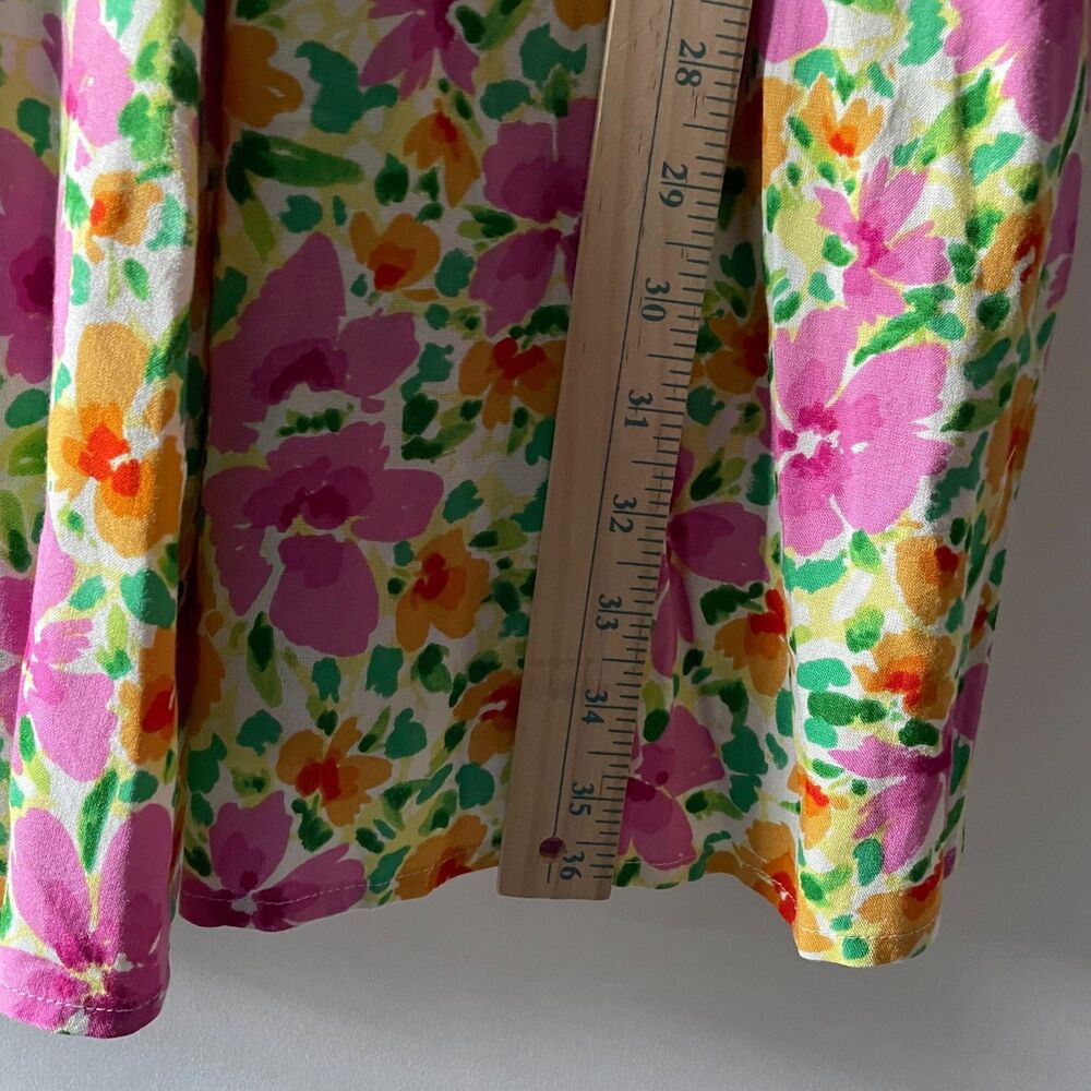 Patrons of Peace Malibu Mini Dress Babydoll Floral Size XL Boho Tie Straps - Picture 8 of 11